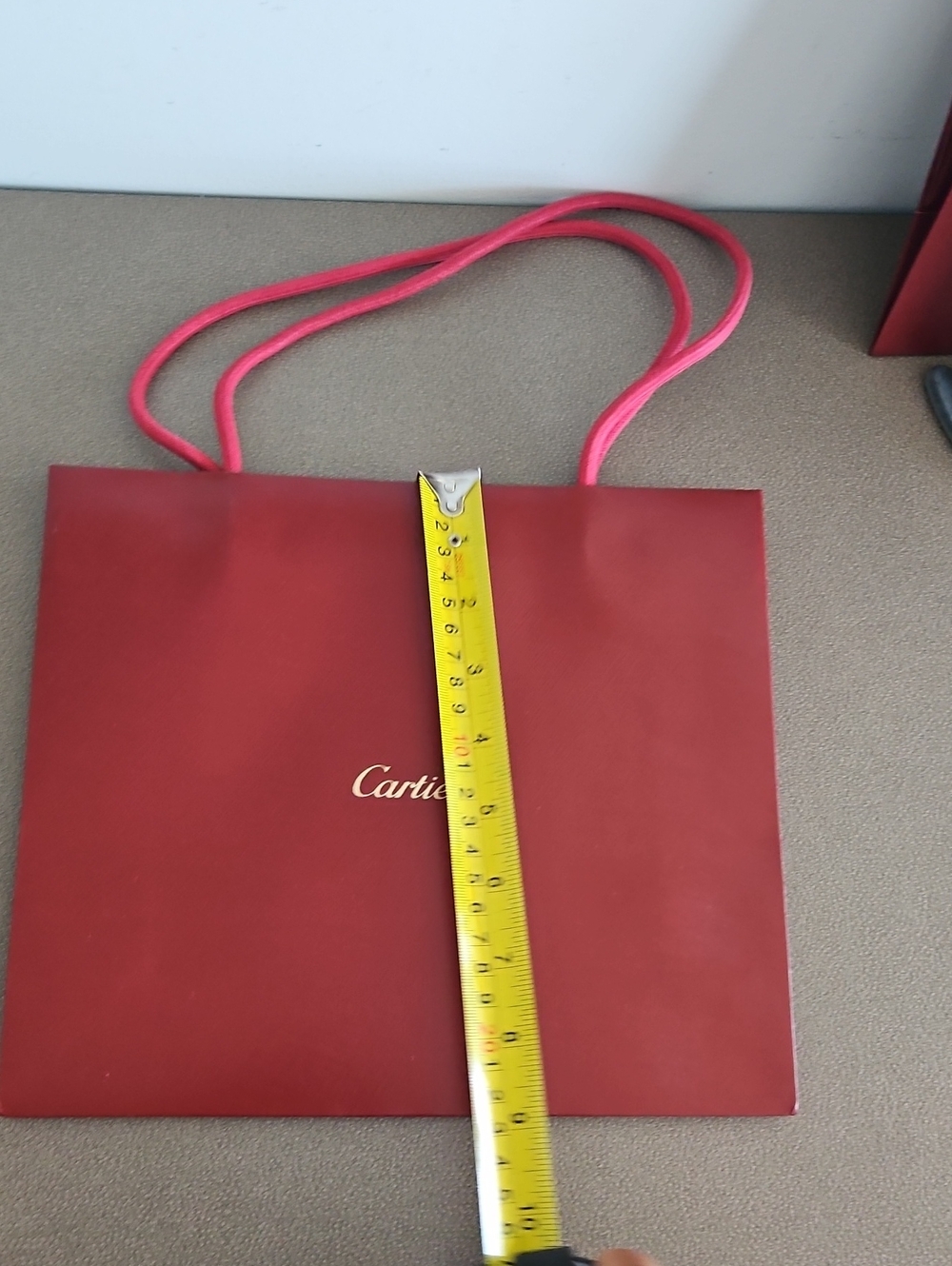Cartier Red Tote with Pink Rope Handles